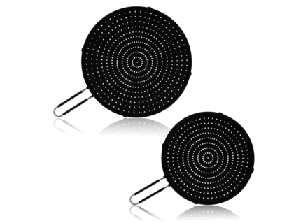 Black Silicone Splatter Screen Set Bundle (11" + 13")